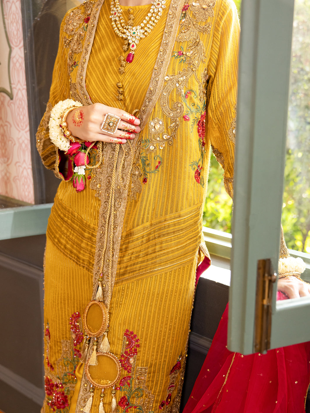 Mustard Khaddi Yarn-Dyed 3 Piece Formal Stitched - AL-3PS-LS-374