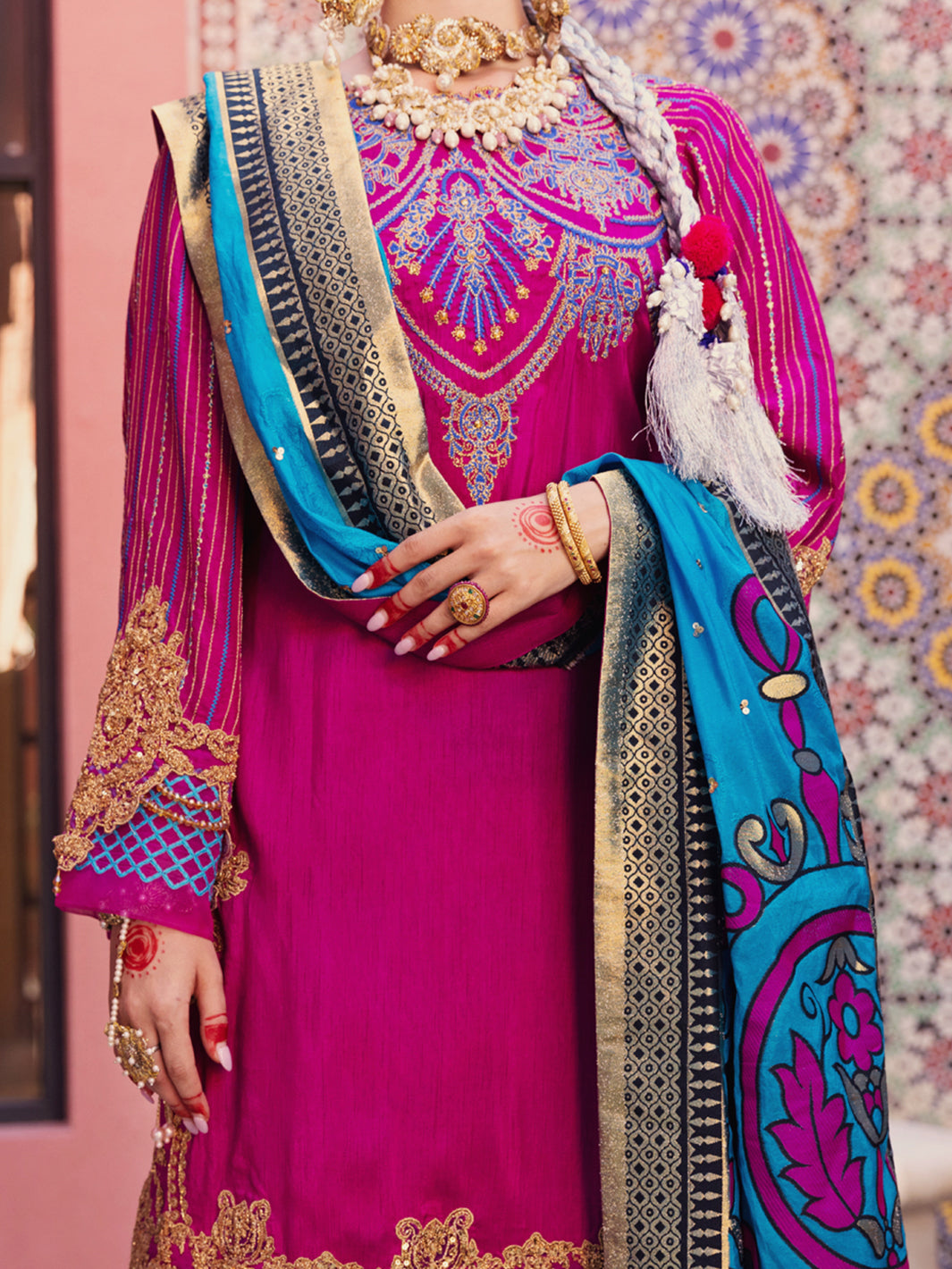 Pink Raw Silk 3 Piece Formal Unstitched - AL-3PS-LS-UN-410