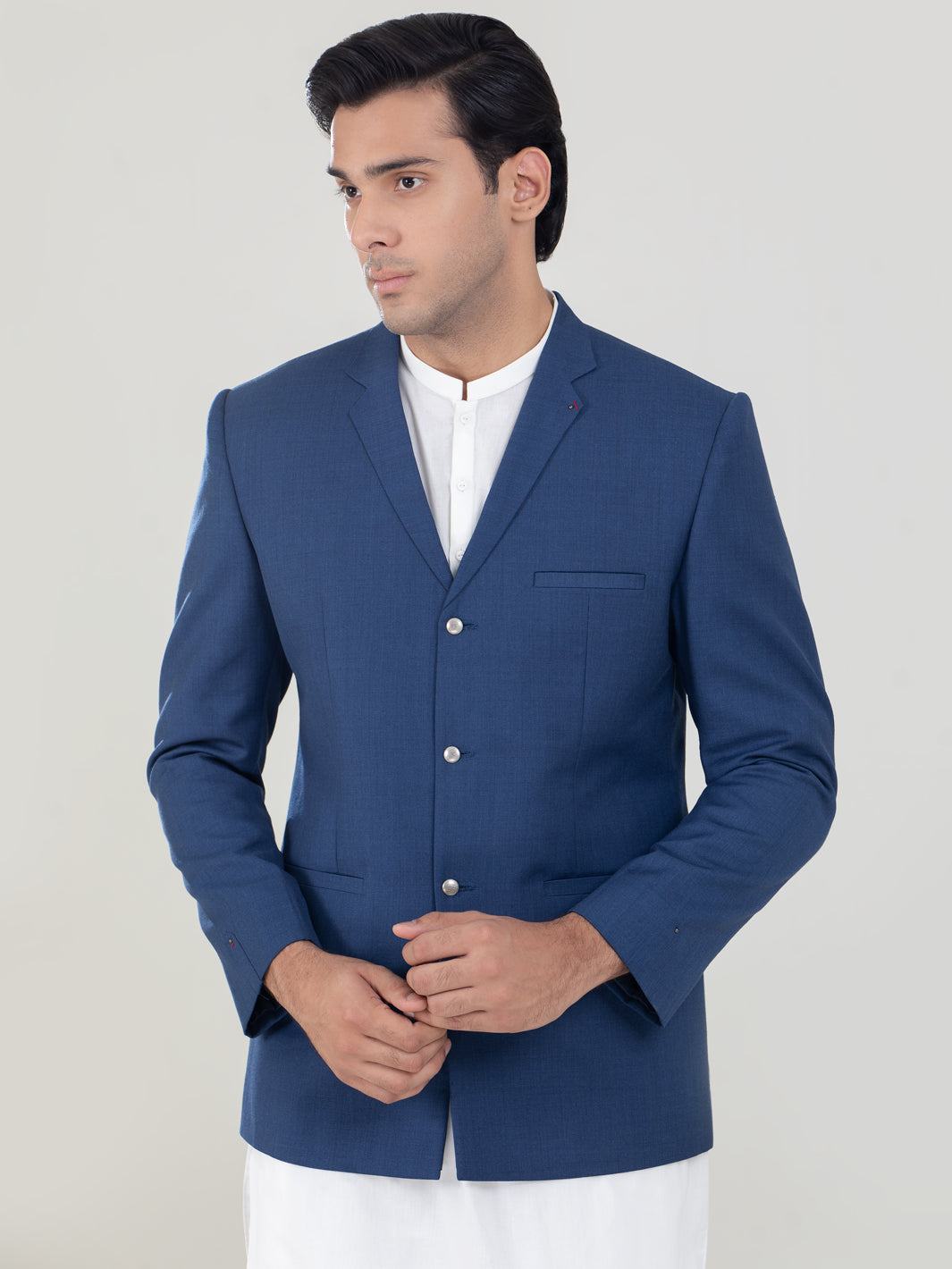 Blue Blended Prince Coat - AL-PCS-050