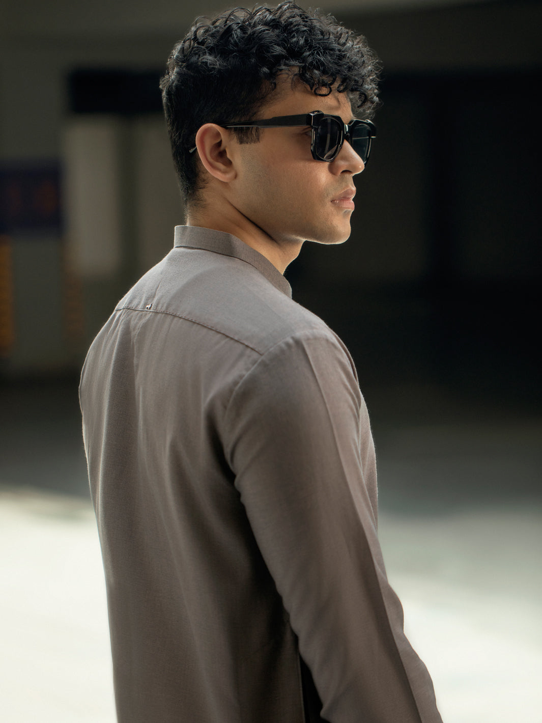 Brown Blended Kurta - AL-K-1089