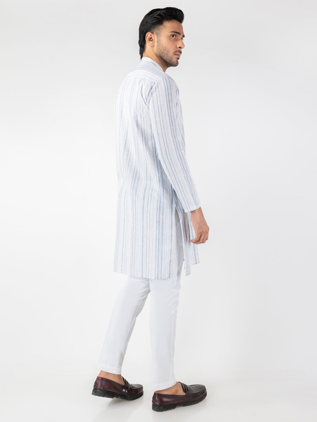 White Blended Kurta - AL-K-1244