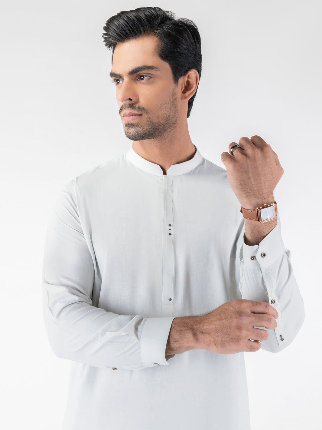 Light Green Blended Kameez Shalwar - AL-KS-3208