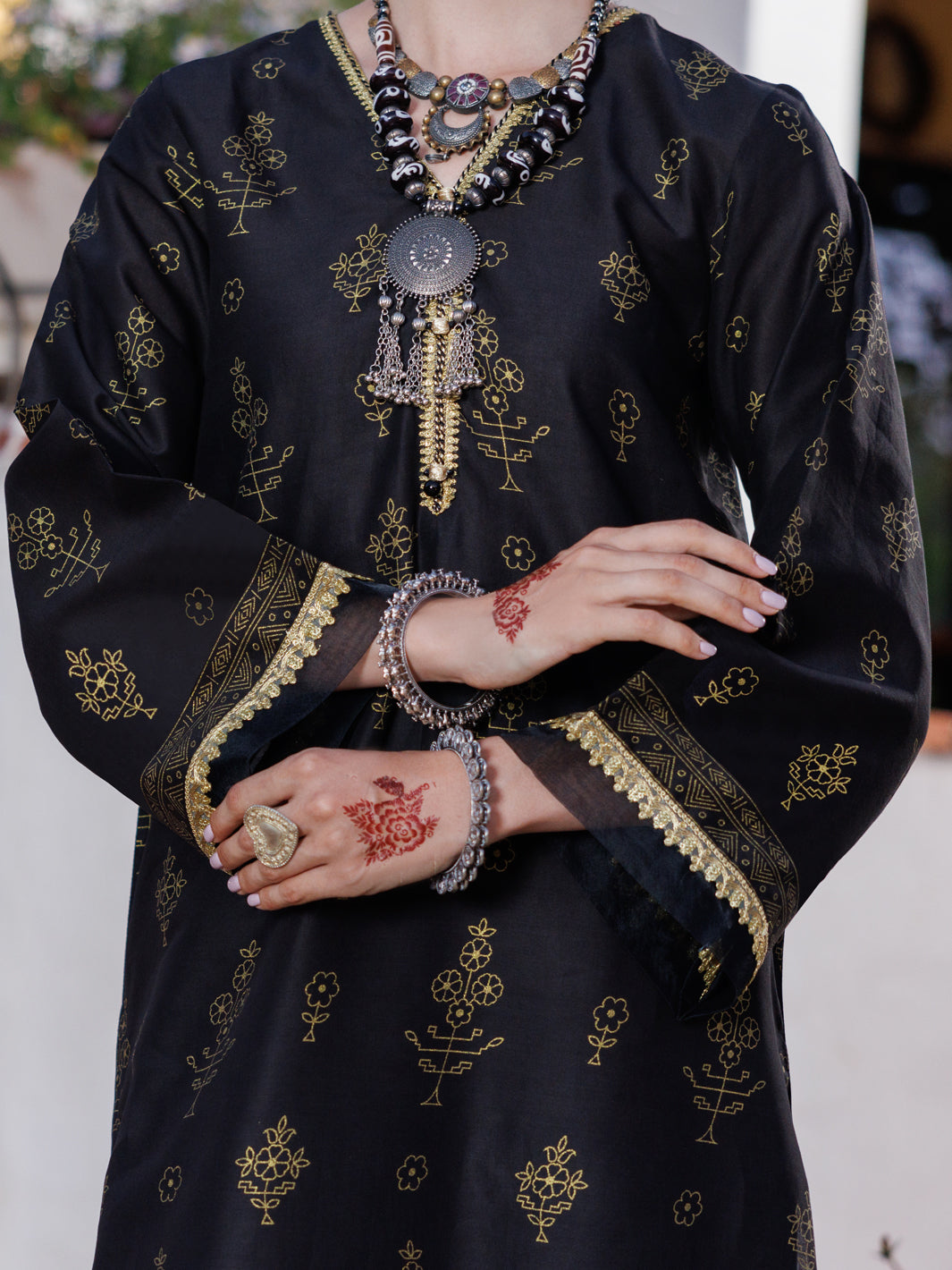 Black Lawn Tunic - AL-LK-1033