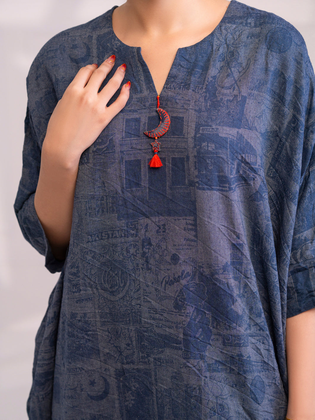 Blue Denim Kurti - AL-LK-1077