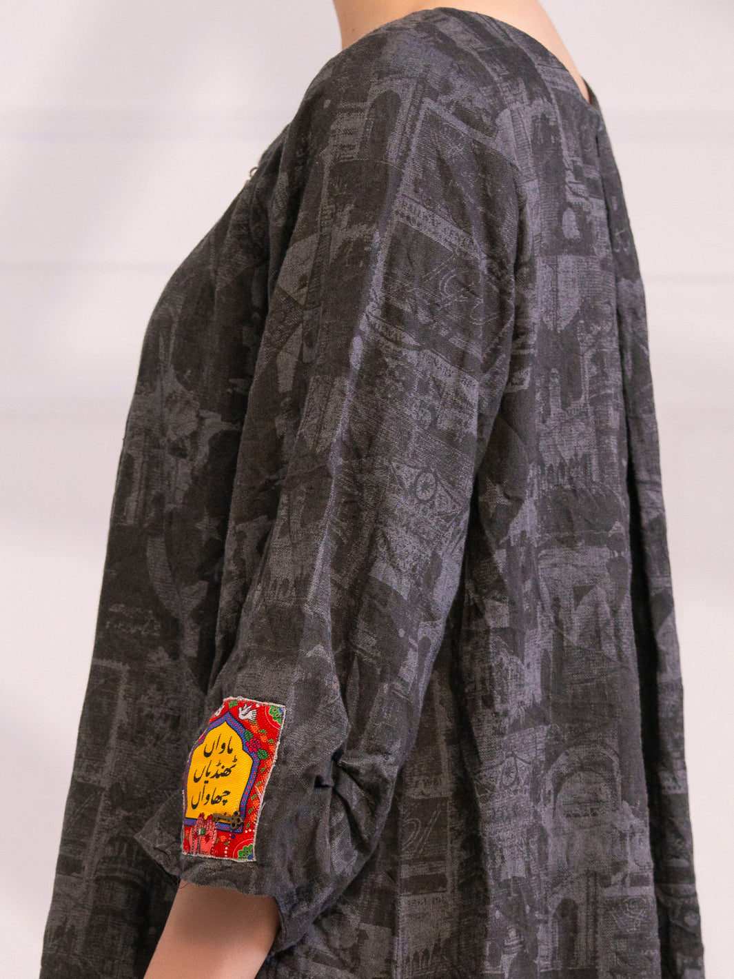 Charcoal Denim Kurti - AL-LK-1078