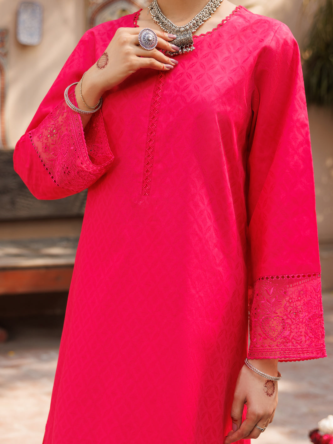 Pink Lino Kara 2 Piece Stitched - AL-2PS-LKS-1054