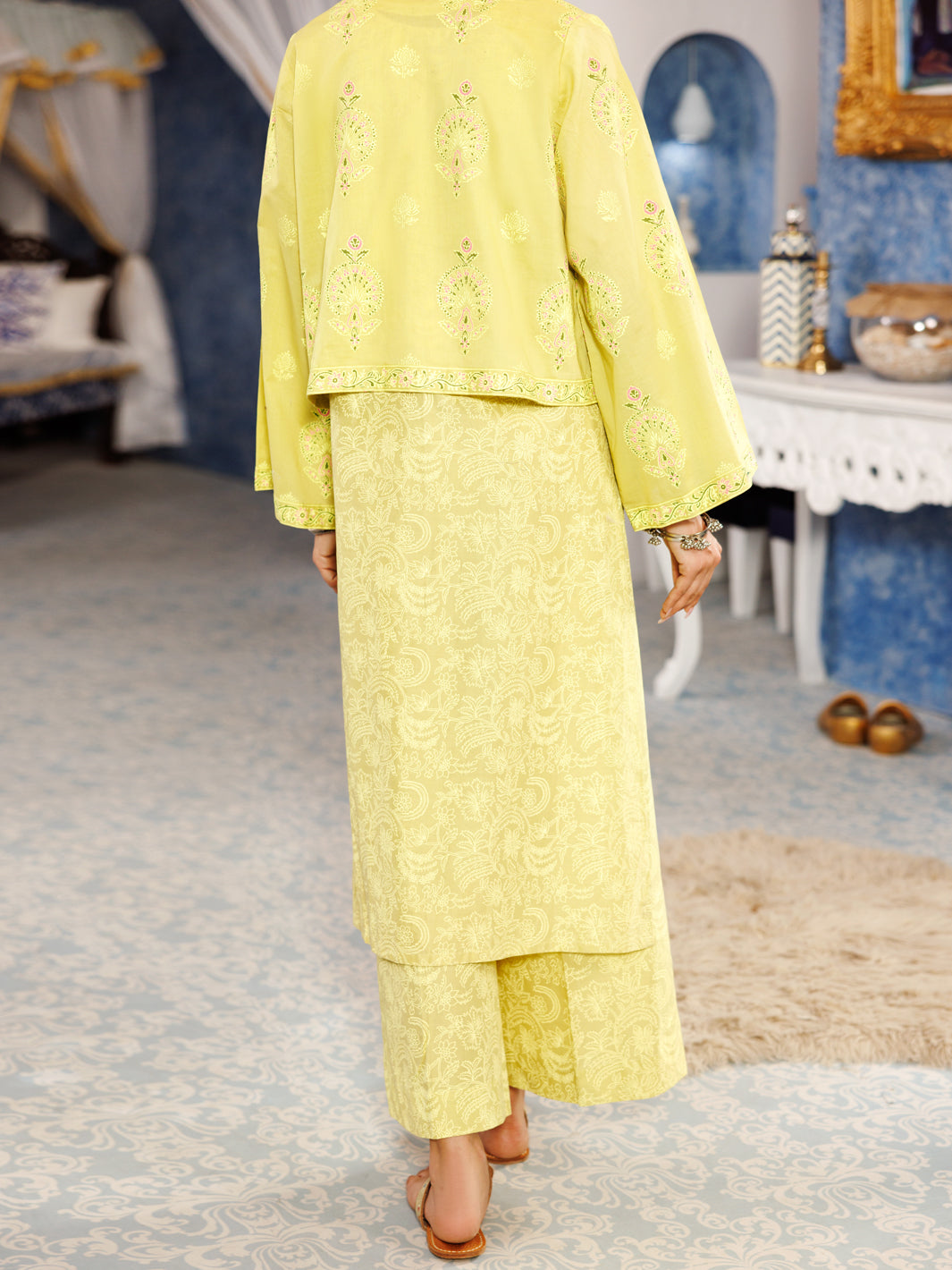 Lime Green Cambric 2Pc Stitched - AL-2PS-LKS-1057