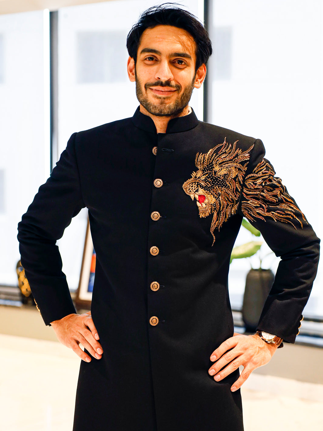 Black Formal Sherwani - AL-SW-171