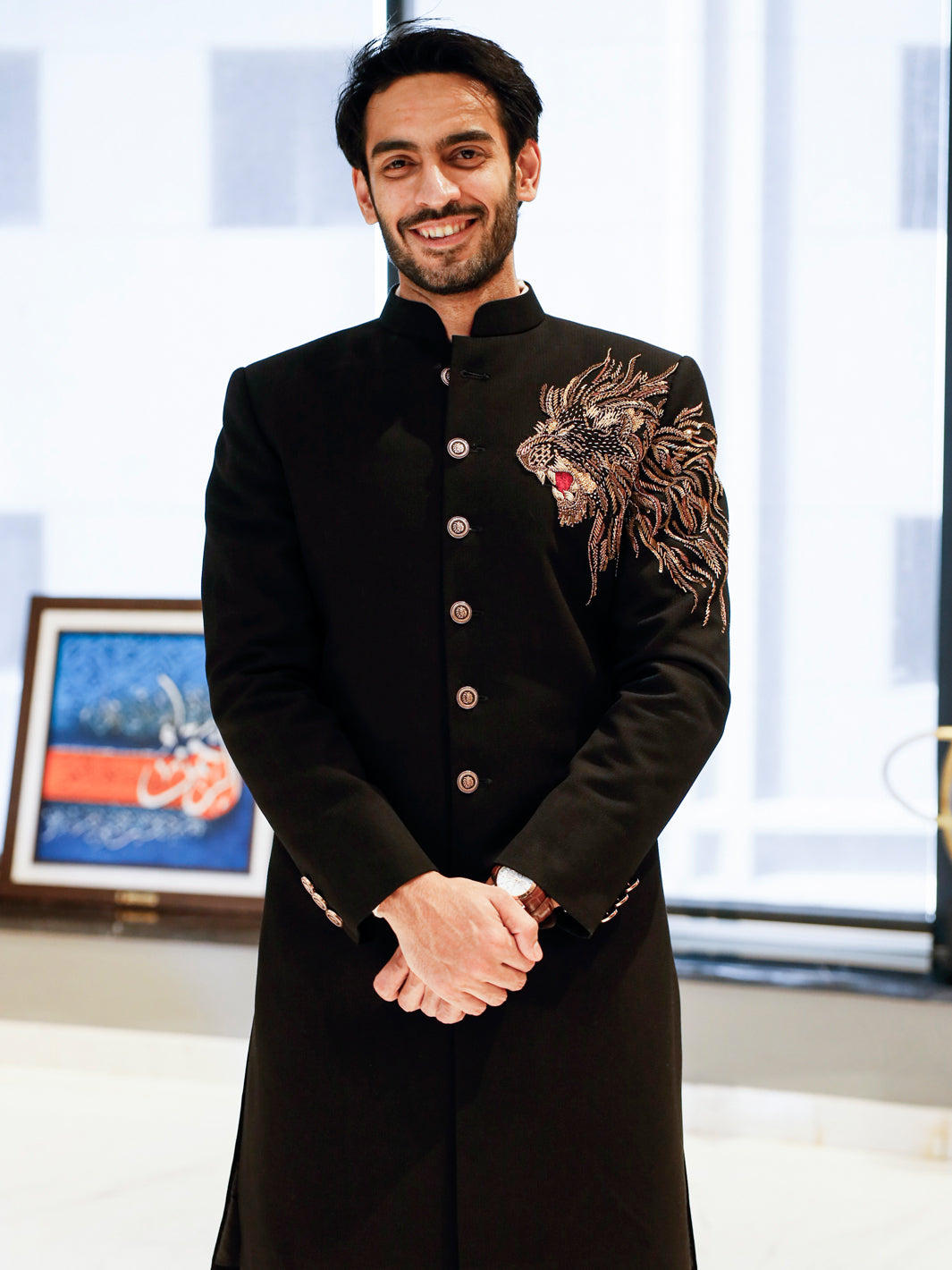 Black Formal Sherwani - AL-SW-171