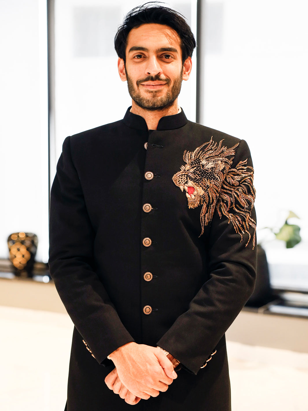 Black Formal Sherwani - AL-SW-171