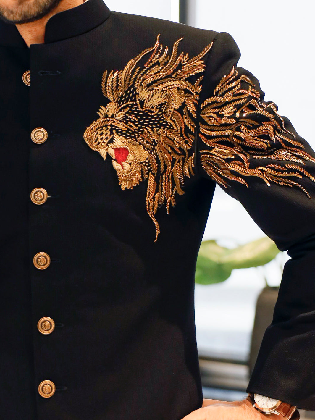 Black Formal Sherwani - AL-SW-171