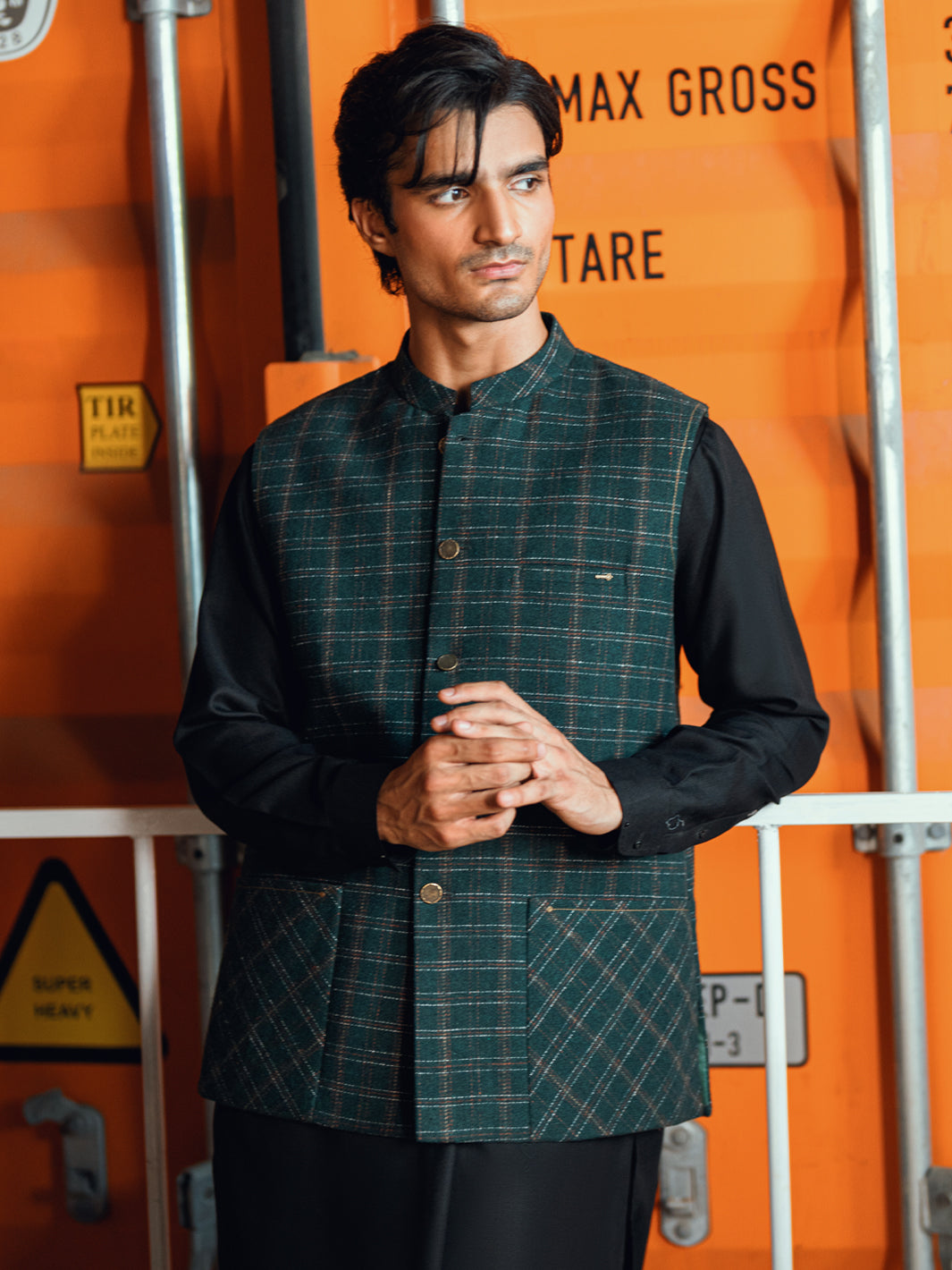 Dark Green Waistcoat - AL-WC-598B