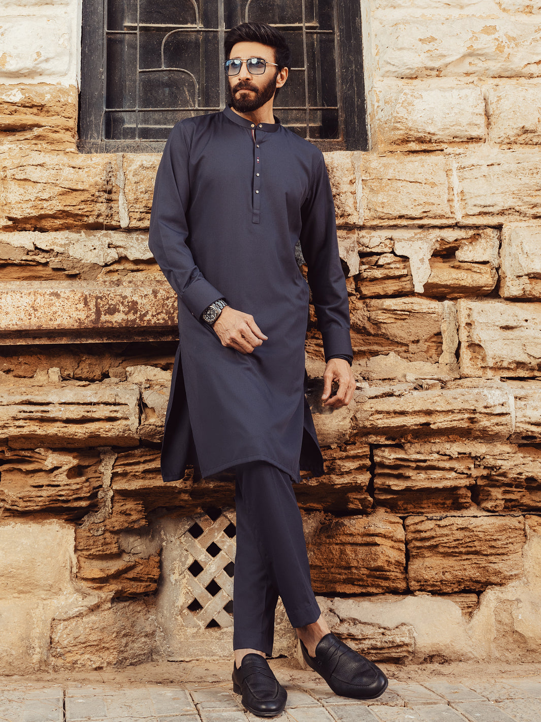 Grey Blended Kurta Trousers - ALET-KT-1002-R2-B