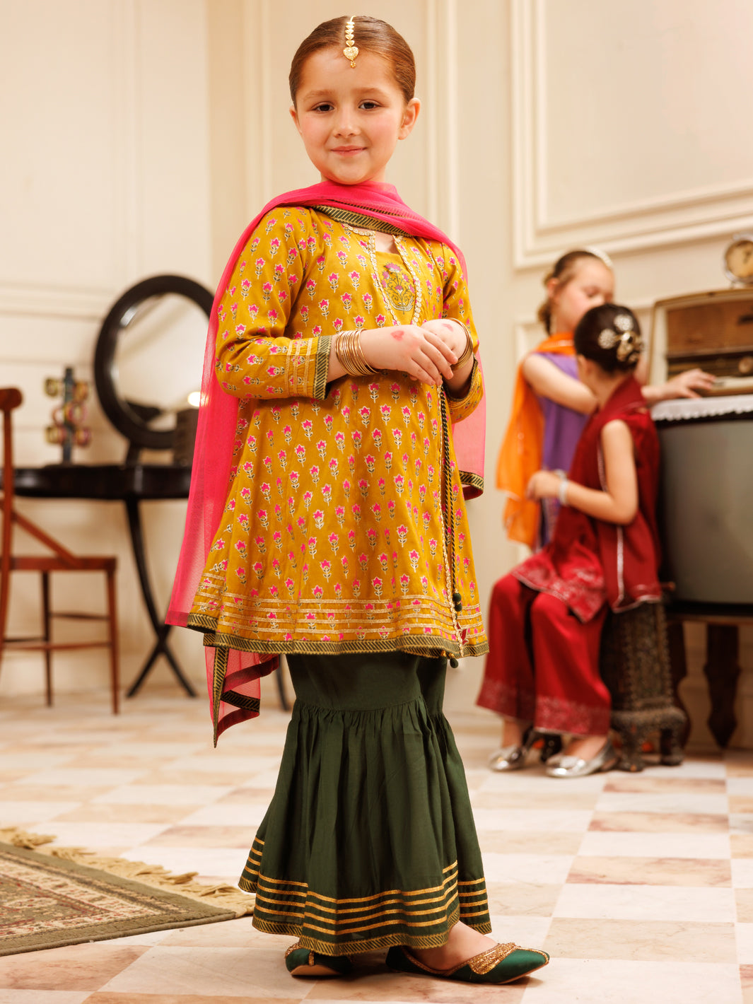 Mustard Maple Formal 3Pc Stitched - ALGR-3PS-LS-023