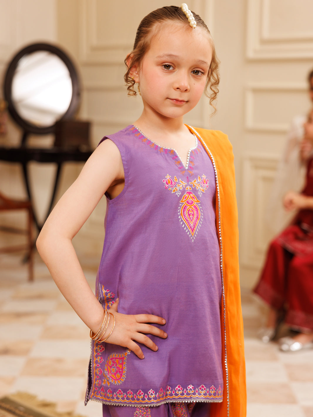 Light Purple Cambric 3Pc Stitched - ALGR-2PS-LS-026
