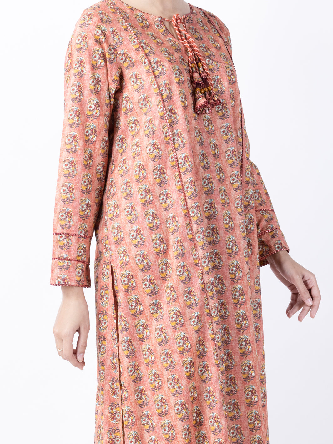 Peach Lawn 2 Piece Stitched - ALP-2PS-LKS-1740 - Almirah Online