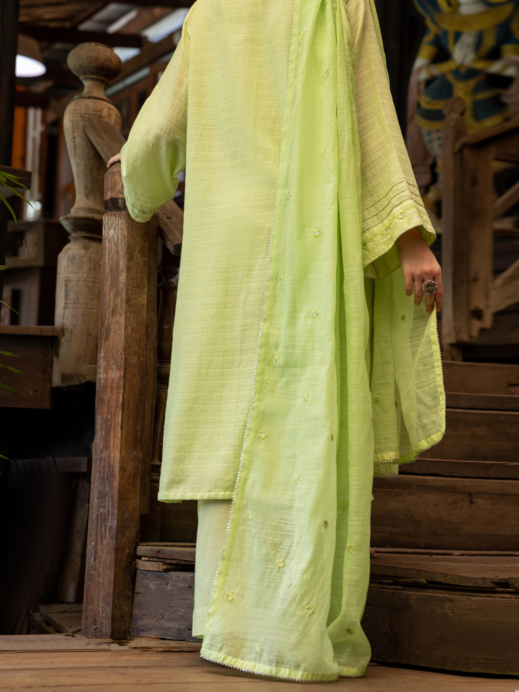 Light Jacquard 3 Piece Stitched - ALP-3PS-1767 - Almirah Online