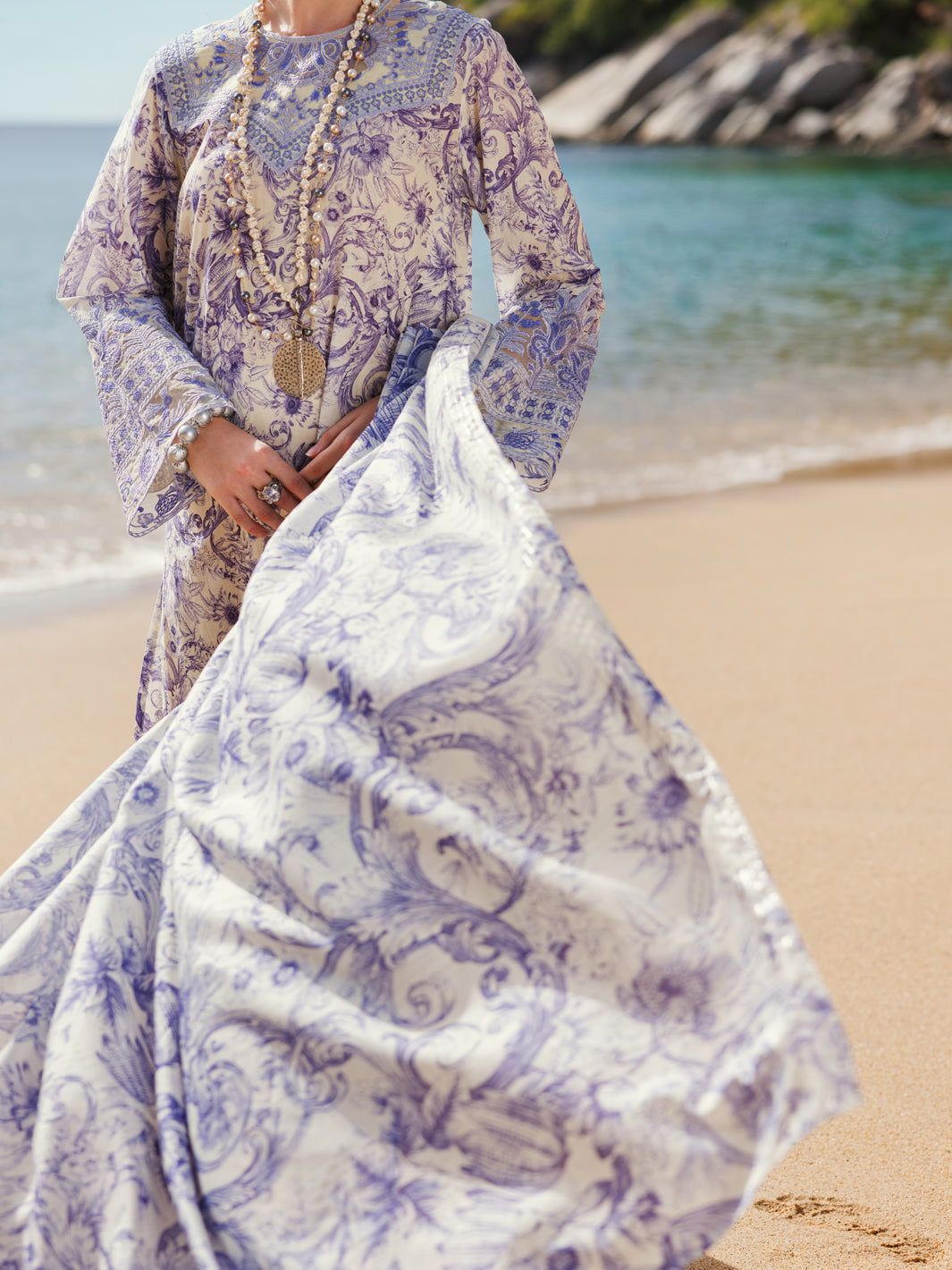 Light Purple Lawn 3 Piece Unstitched - ALP-3PS-1808 - Almirah Online