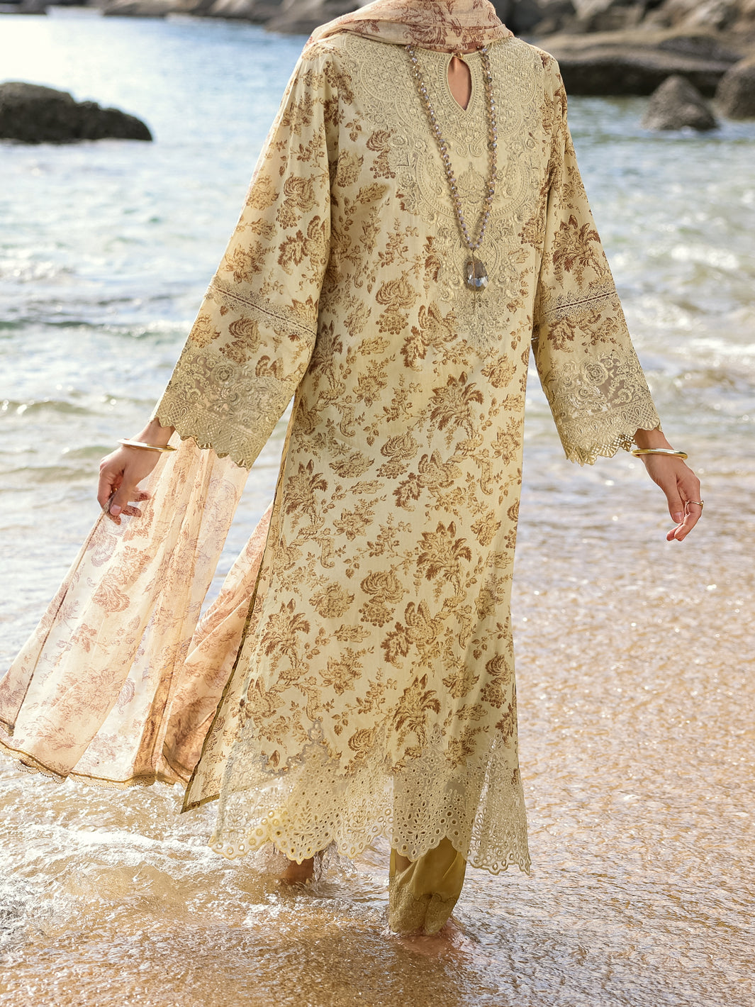 Pistachio Green Lawn 3 Piece Stitched - ALP-3PS-1810 - Almirah Online