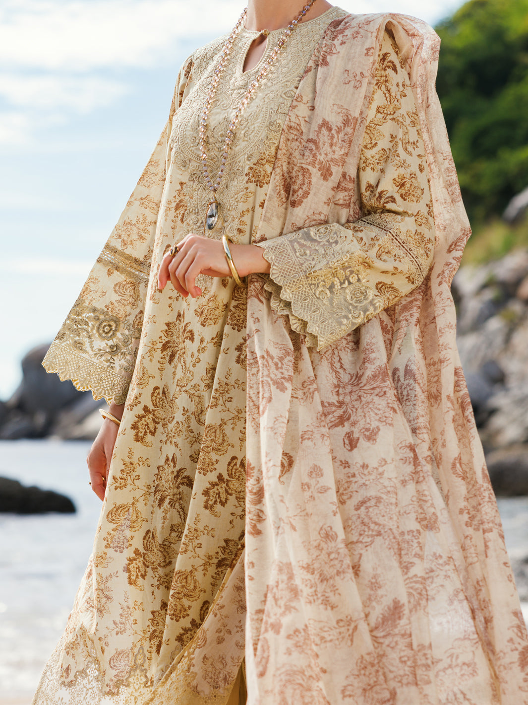 Pistachio Green Lawn 3 Piece Stitched - ALP-3PS-1810 - Almirah Online