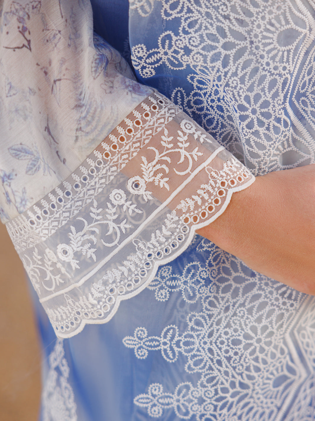 White Swiss Foil 3 Piece Unstitched - ALP-3PS-1816 - Almirah Online