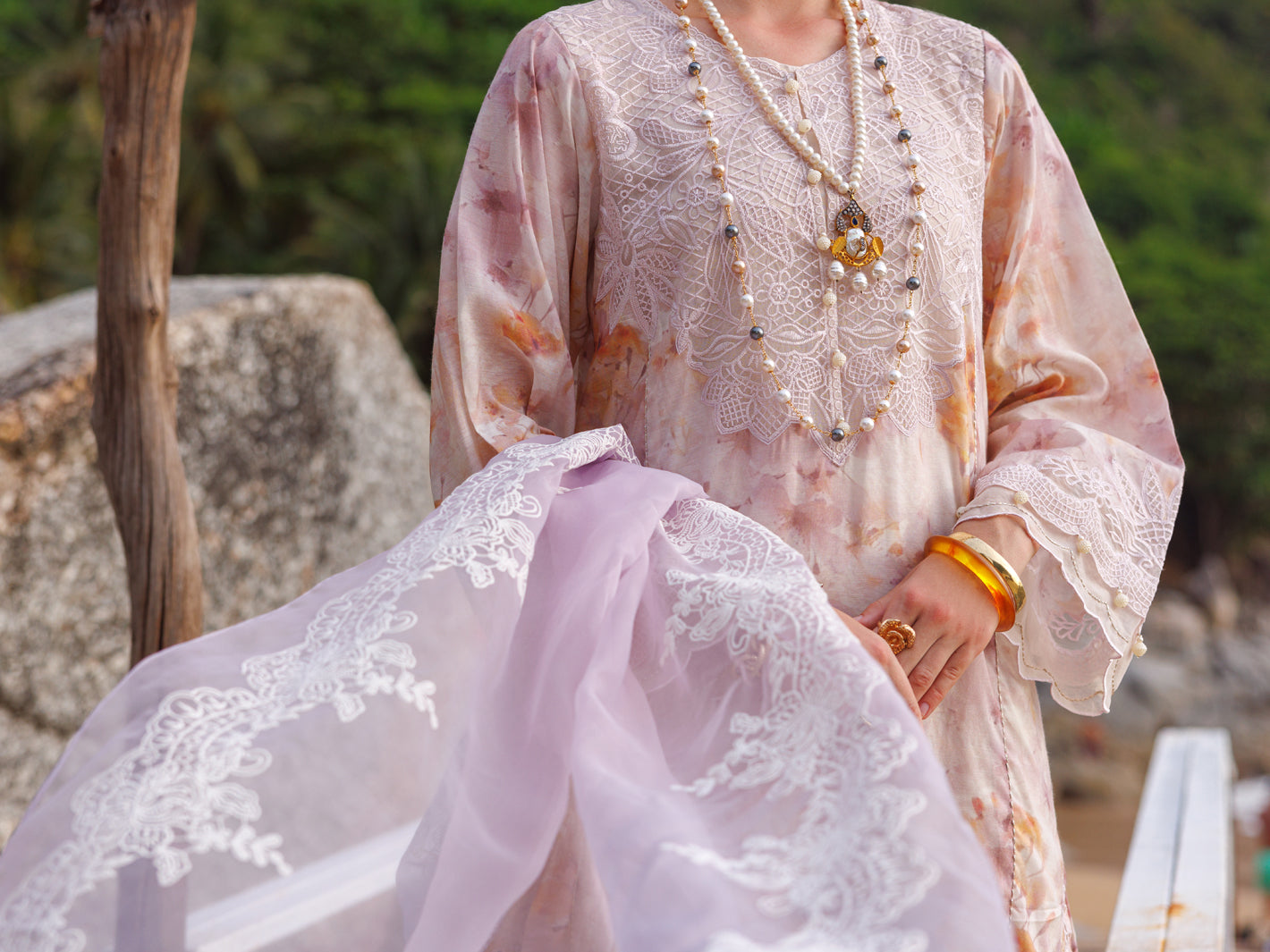 Tea Pink Swiss Foil 3 Piece Unstitched - ALP-3PS-1817 - Almirah Online