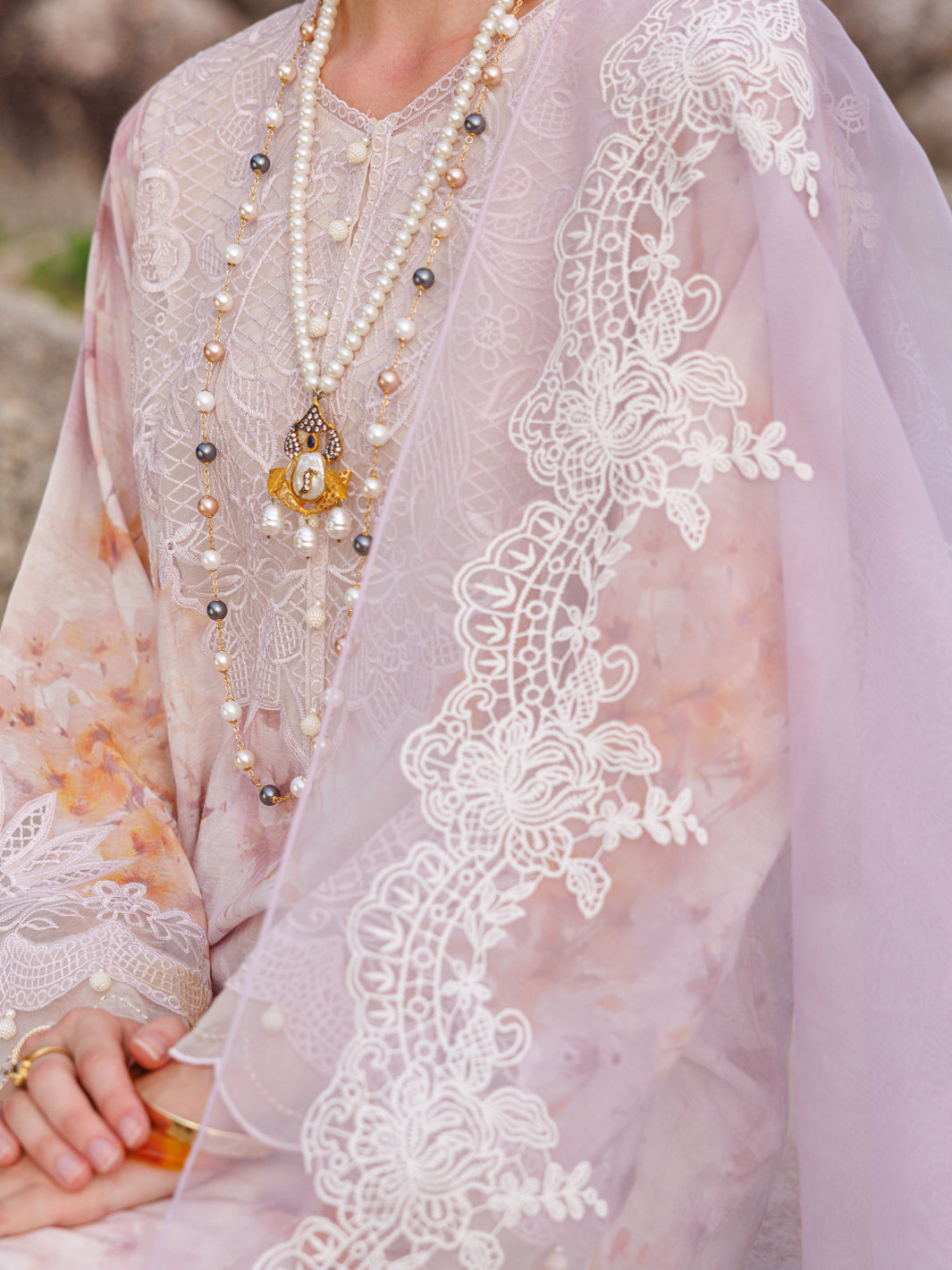 Tea Pink Swiss Foil 3 Piece Unstitched - ALP-3PS-1817 - Almirah Online