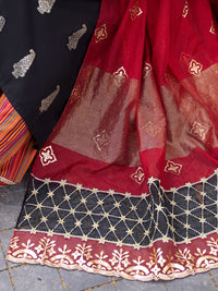 Black Cotton Jacquard 3Pc Stitched - ALP-3PS-1857