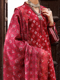 Maroon Square Dobby 3Pc Stitched - ALP-3PS-1879
