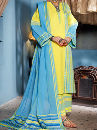 Lemon Yarn Dyed Jacquard 3Pc Unstitched - ALP-3PS-1887