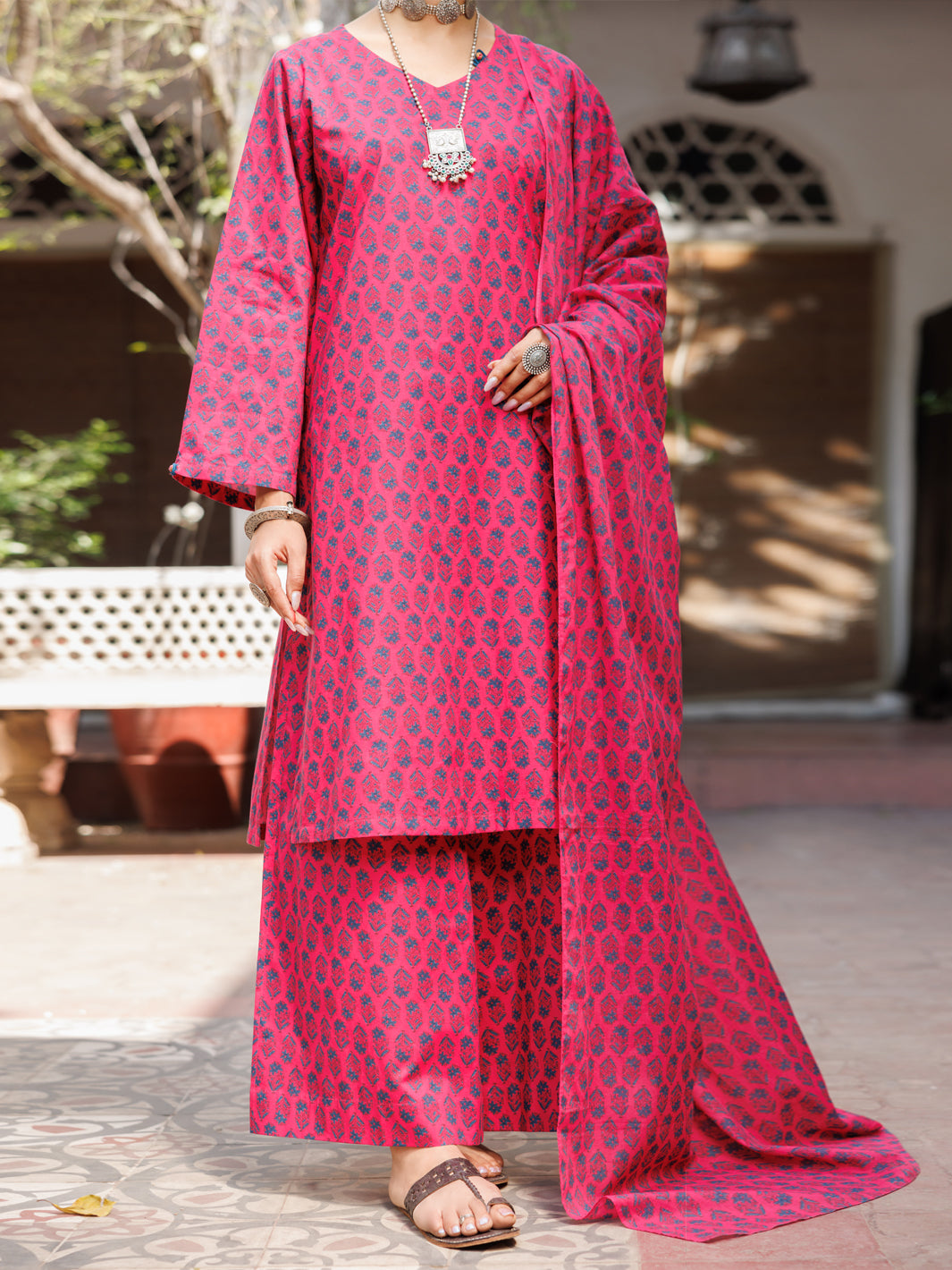 Fuchsia Lawn 3 Piece Stitched - ALP-3PS-2122