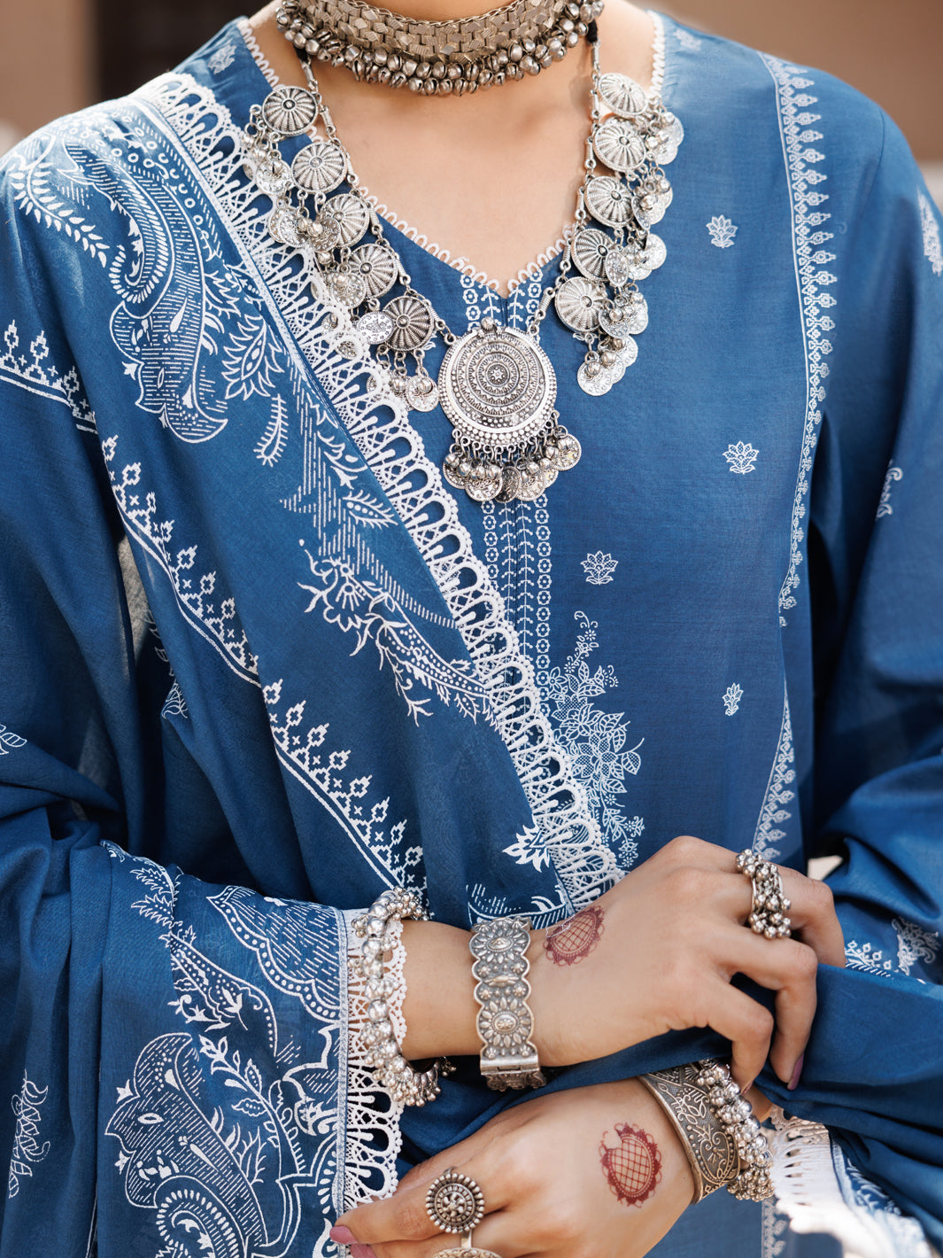 Blue Lawn 3 Piece Stitched - ALP-3PS-2126