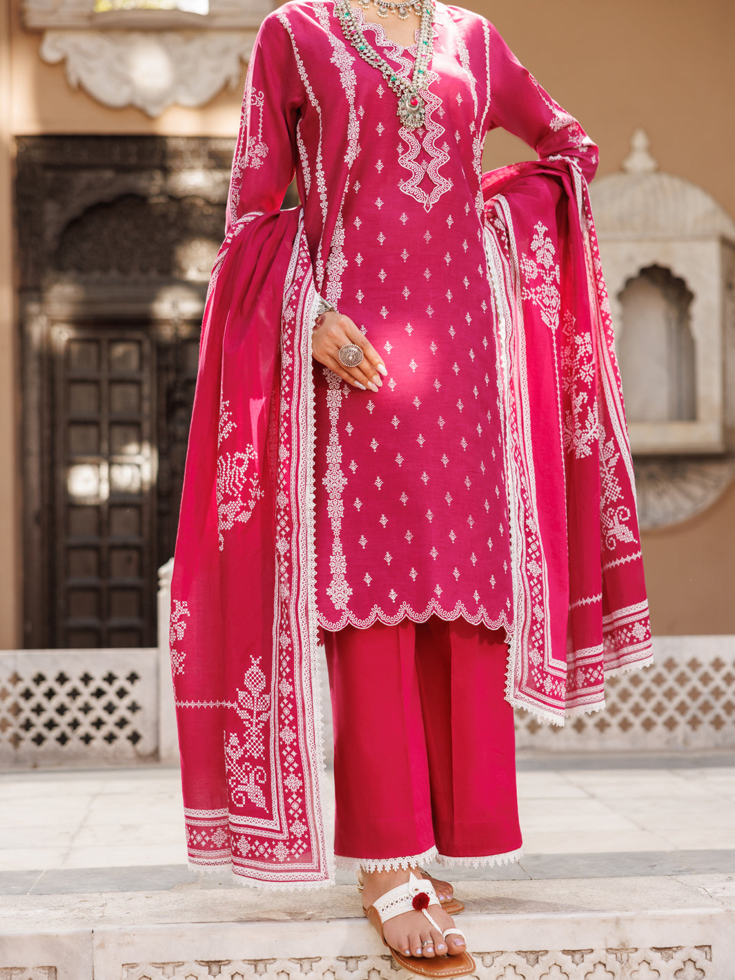 Fuchsia Lawn 3 Piece Stitched - ALP-3PS-2127