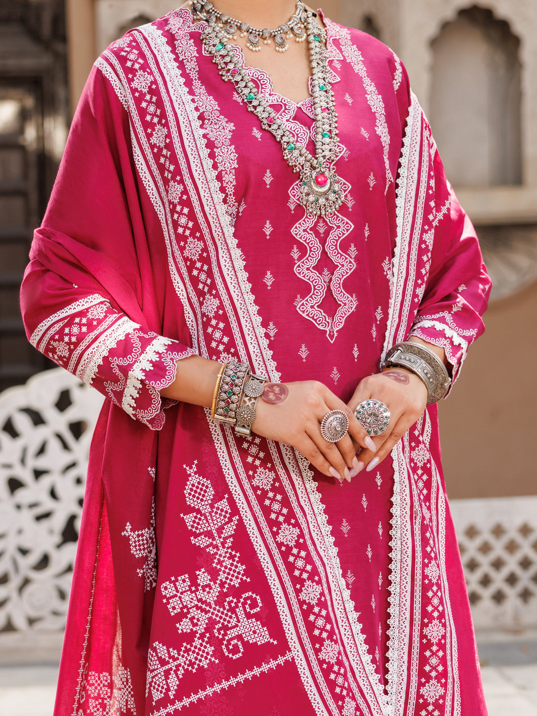 Fuchsia Lawn 3 Piece Stitched - ALP-3PS-2127