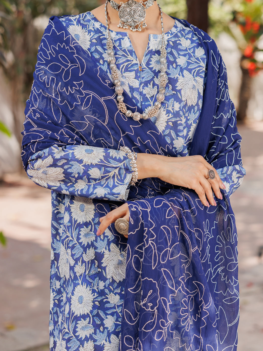 Blue Lawn 3 Piece Stitched - ALP-3PS-2147