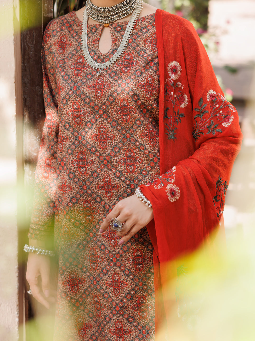 Brown Lawn 3 Piece Stitched - ALP-3PS-2149