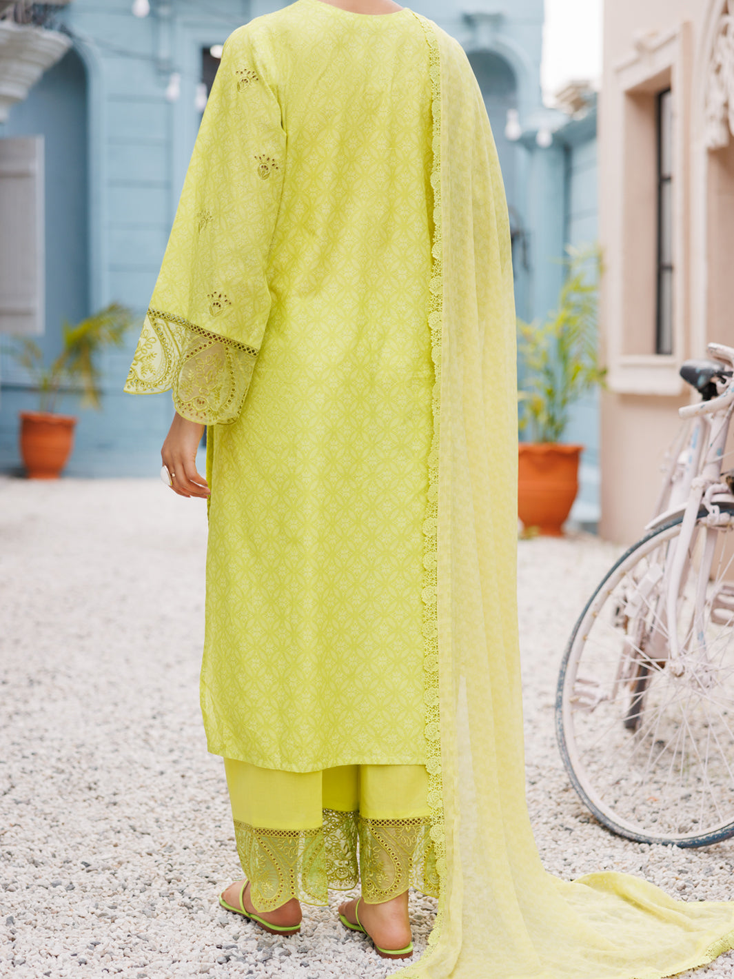 Lemon Lawn 3Pc Stitched - ALP-3PS-2187