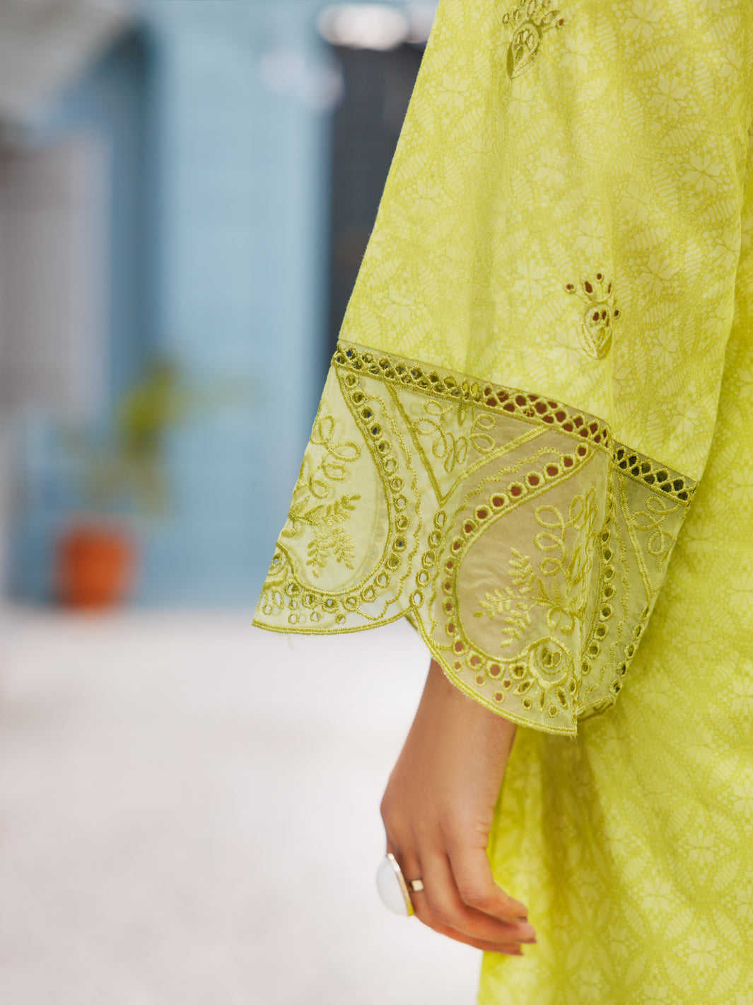 Lemon Lawn 3Pc Stitched - ALP-3PS-2187