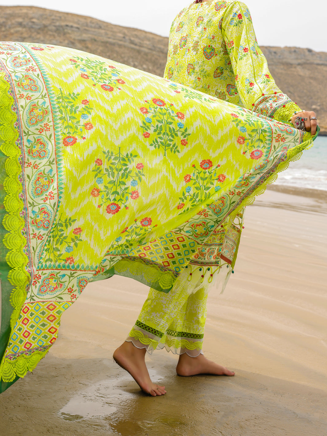 Lemon Lawn 3Pc Unstitched - ALP-3PS-2215