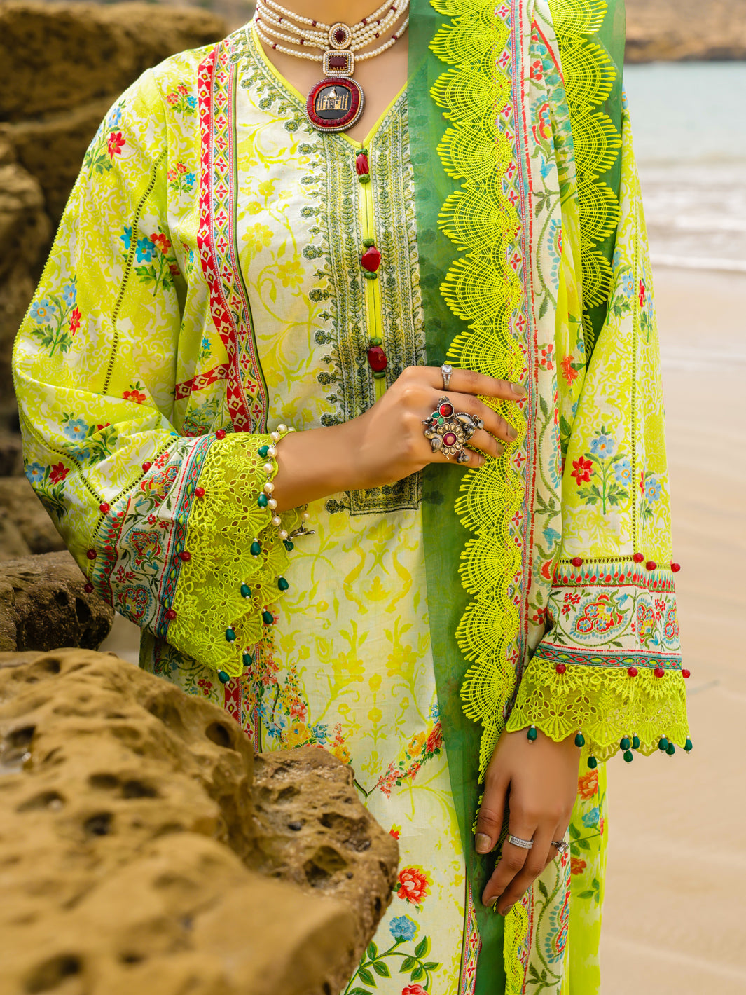 Lemon Lawn 3Pc Unstitched - ALP-3PS-2215