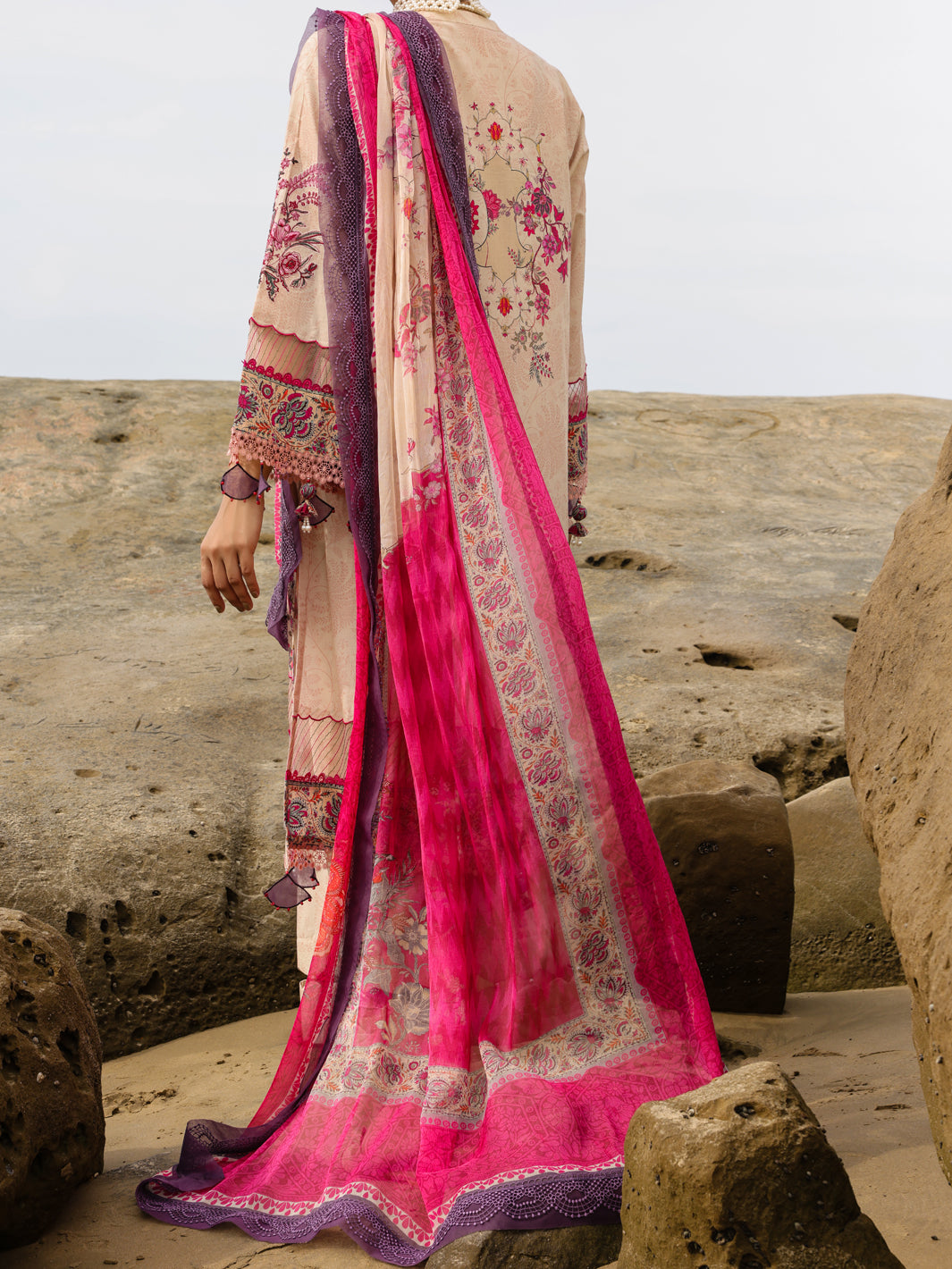 Cream Lawn 3Pc Unstitched - ALP-3PS-2224