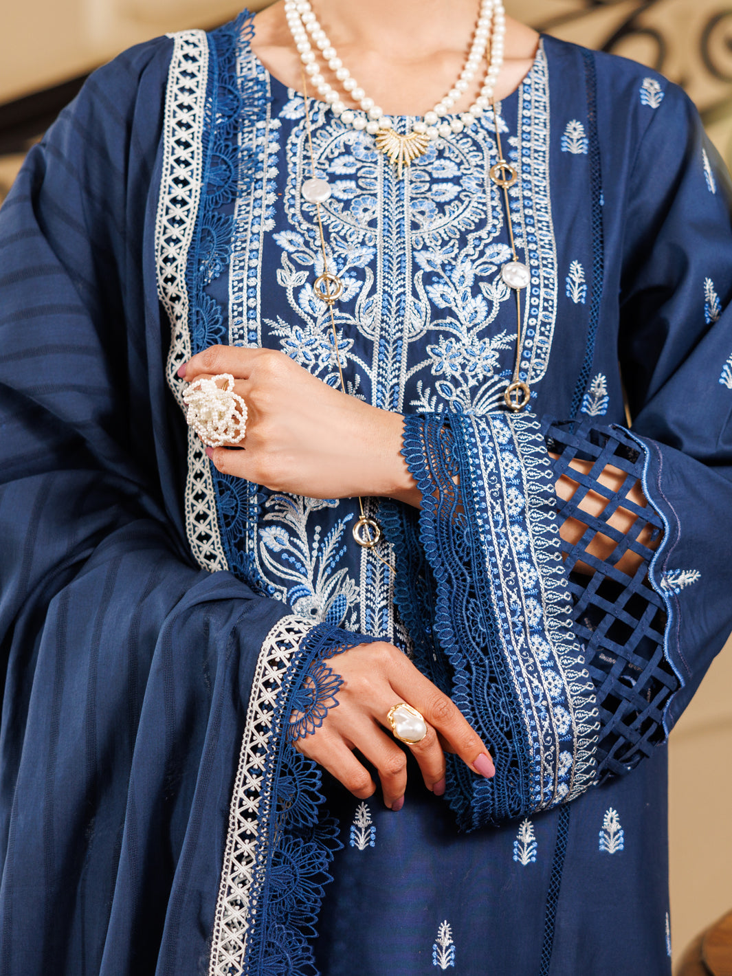 Blue Lawn 3 Piece Unstitched - ALP-3PS-2226