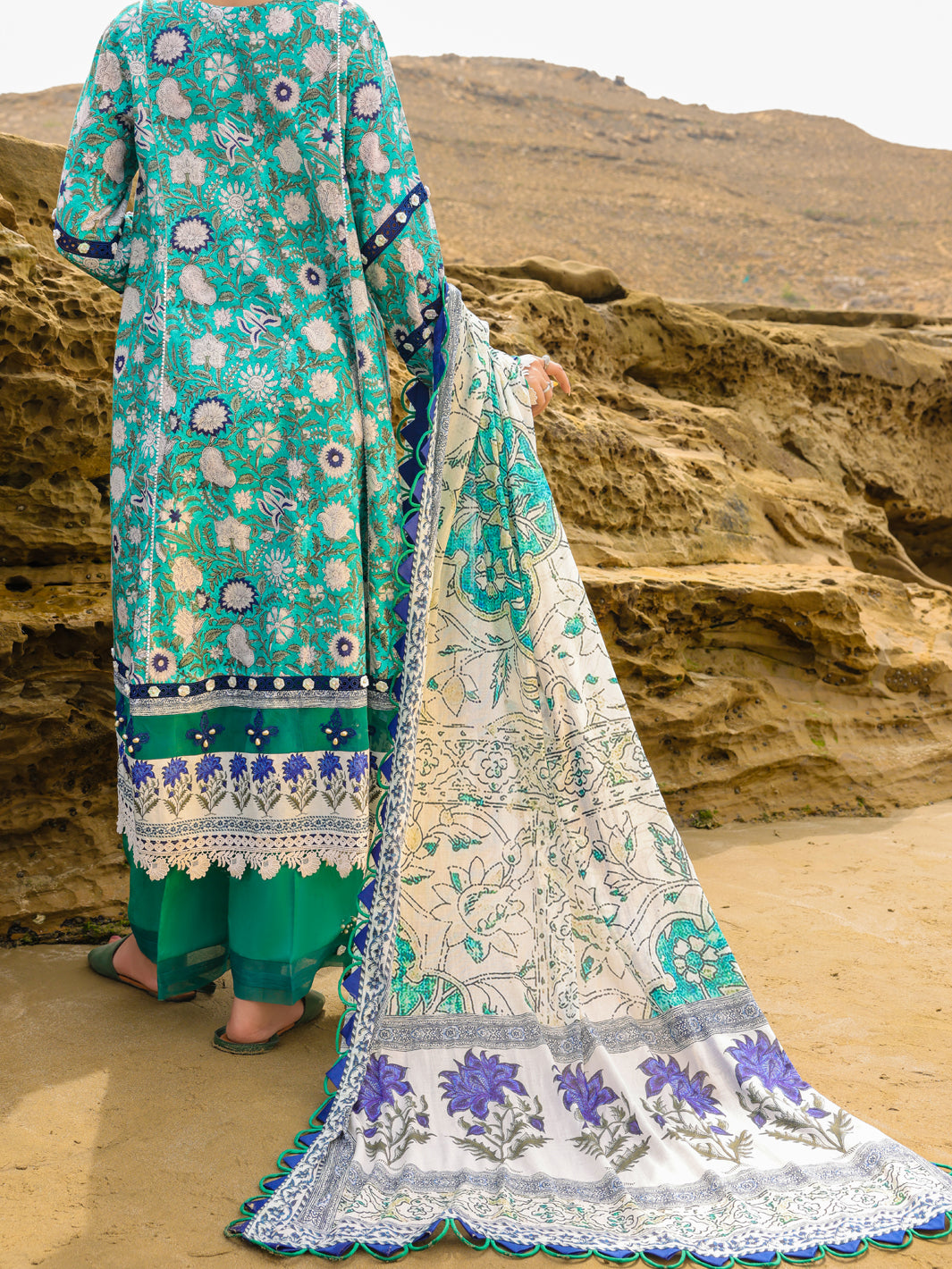 Green Lawn 2 Piece Unstitched - ALP-2PS-SLKD-UN-2260