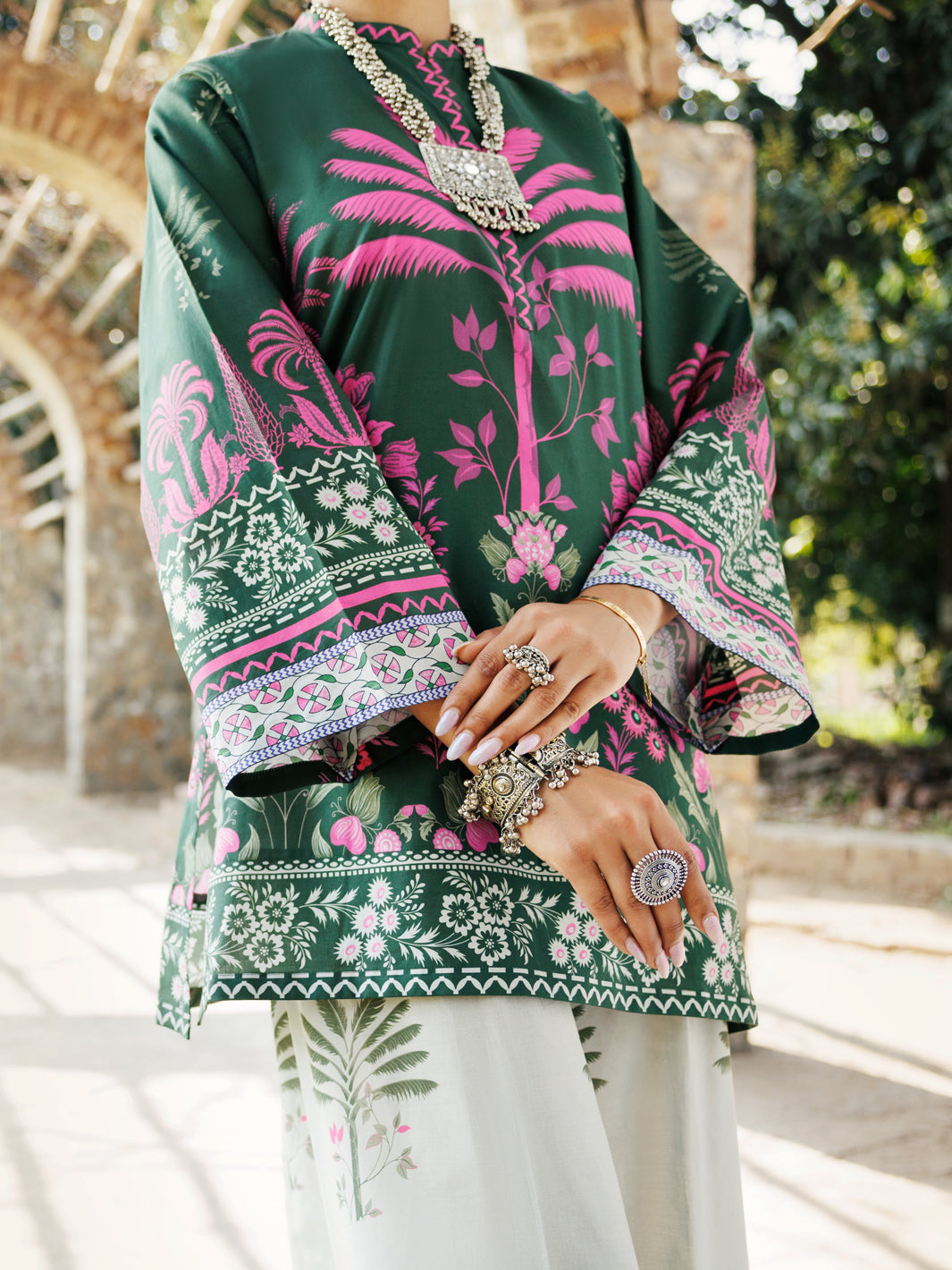 Green Cambric Kurti - ALP-LK-2274