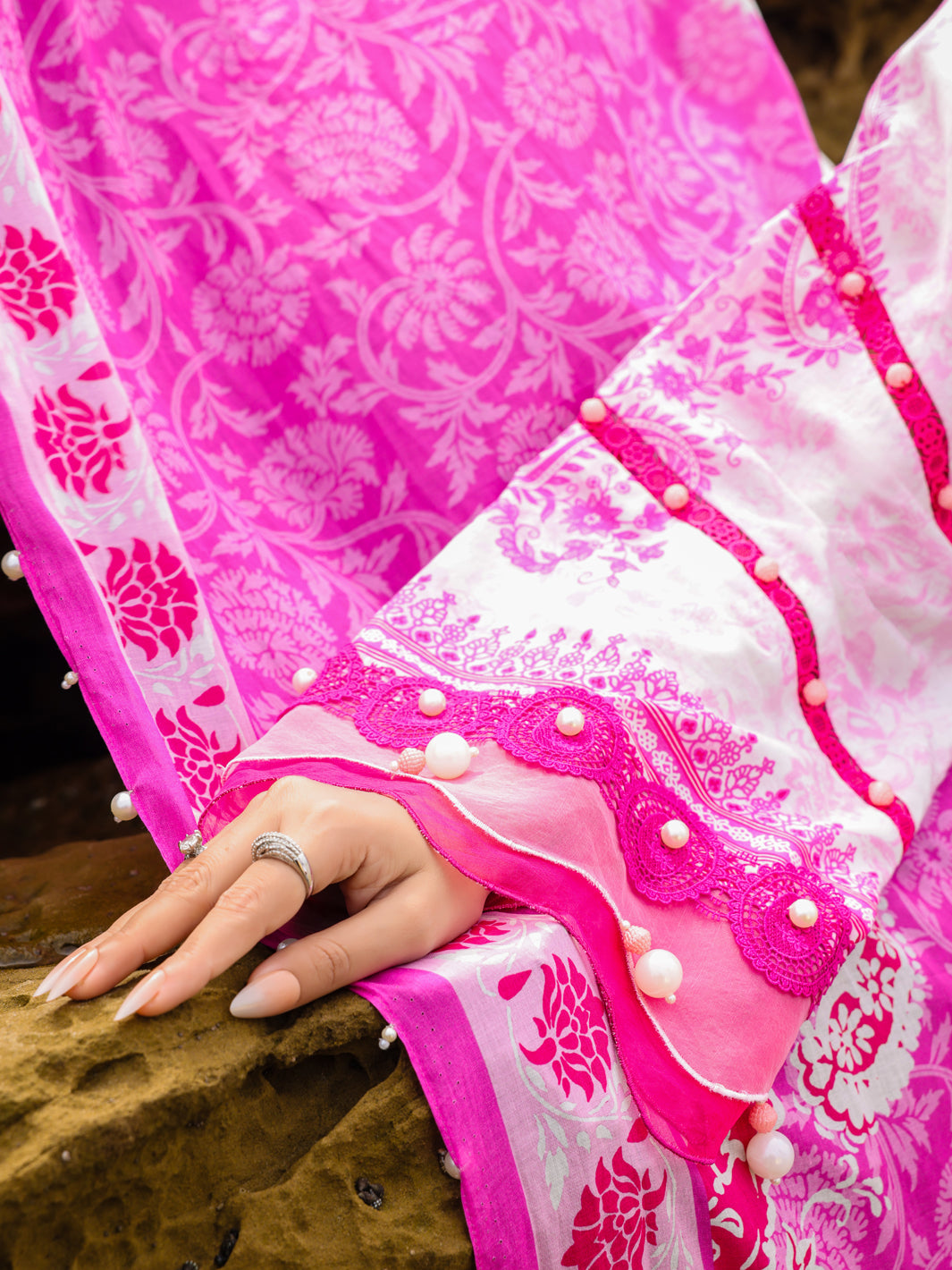 Pink Lawn 3Pc Unstitched - ALP-3PS-2217