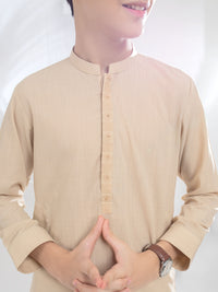 Beige Blended Kurta - ALT-K-037