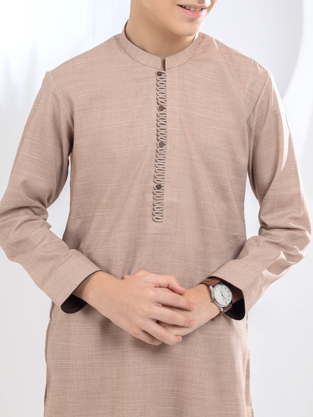 Brown Blended Kurta - ALT-K-044 - Almirah Online