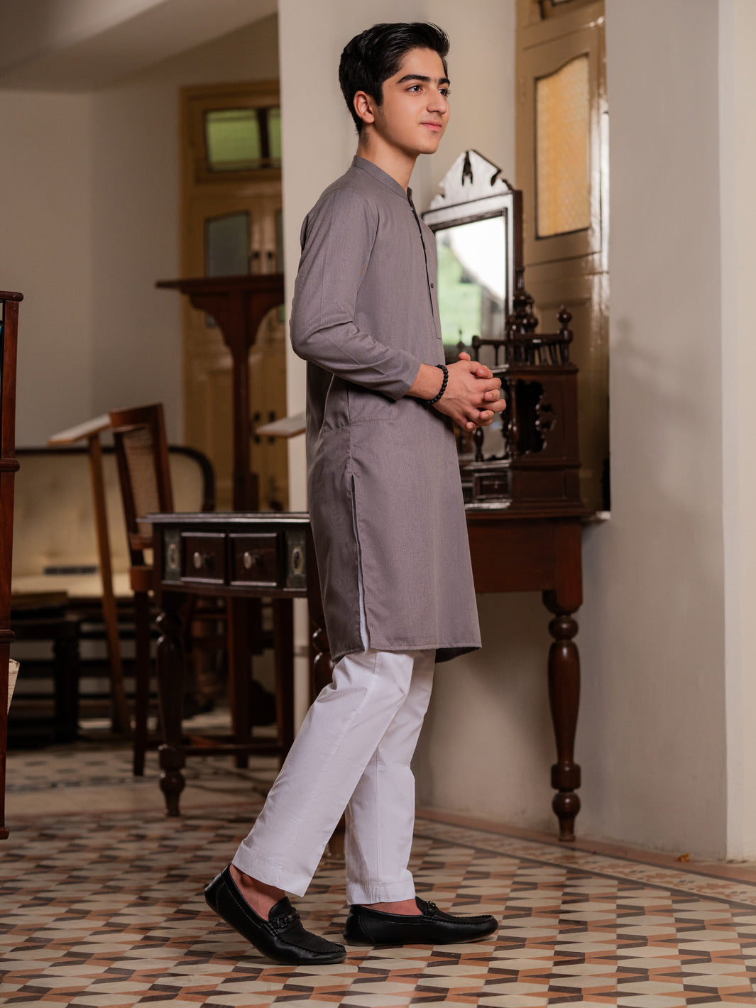 Grey Blended Kurta - ALT-K-062