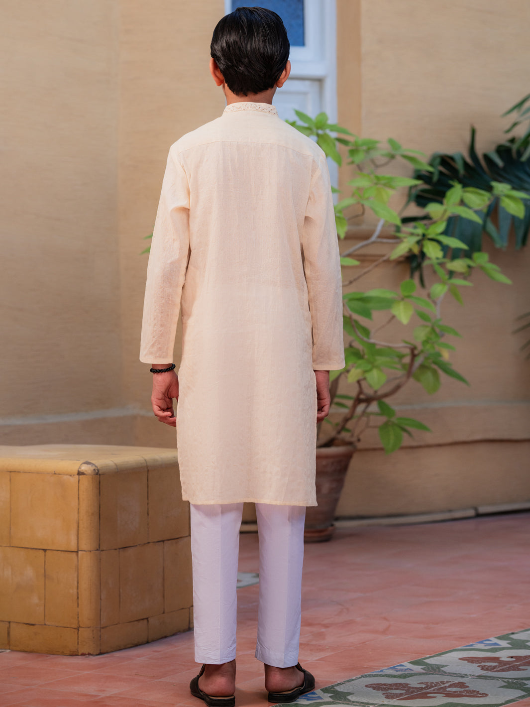 Cream Cotton Kurta - ALT-K-065
