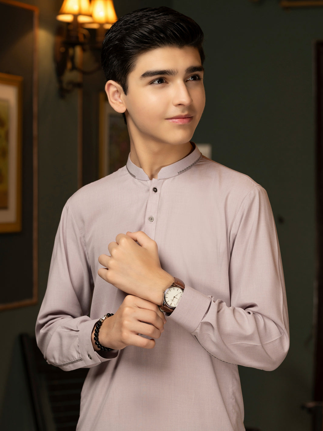 Light Purple Blended Kameez Shalwar - ALT-KS-070